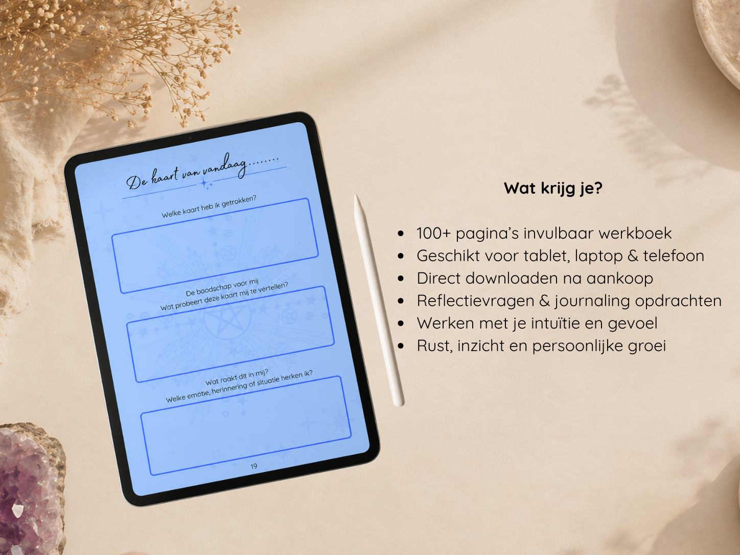 60 Dagen Krachtige Zelfreflectie voor Persoonlijke Groei 4 Digitale werkboek van Morgana Moon met overzicht van inhoud, inclusief reflectievragen, journaling en invulbare pagina’s voor zelfinzicht